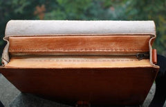 Handmade Vintage Brown Leather Mens Messenger Bag Shoulder Bag for Men - imessengerbags