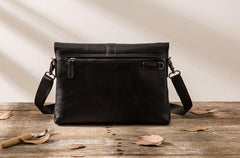 Small Leather Black Mens Cool Messenger Bags Shoulder Bags  for Men - imessengerbags