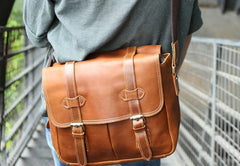 Cool Leather Mens Large Messenger Bag Shoulder Bag for men