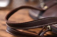 Genuine Leather Mens Cool Messenger Bag Briefcase Work Bag Business Bag for men