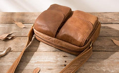 Cool Small Leather Mens Shoulder Bags Messengers Bag for Men