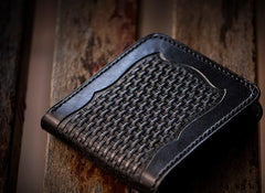 Handmade Leather Fine Horse Tooled Mens billfold Wallet Cool Leather Wallet Slim Wallet for Men - imessengerbags