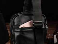 Cool Leather Mens Sling Bag Sling Shoulder Bag Sling Backpacks Chest Bag for men - imessengerbags