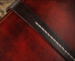 Handmade Leather Mens Clutch Wallet Cool Leather Wallet Long Phone Wallets for Men