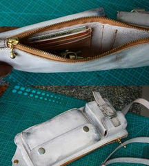 Handmade Leather Fanny Pack Mens Waist Bag Hip Pack Belt Bag Bumbag for Men - imessengerbags