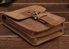Cool Leather Mens Cigarette Case with Belt Loop Cell Phone Holster Belt Pouch for Men - imessengerbags