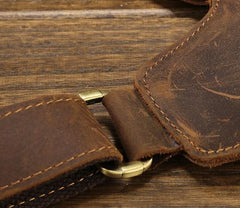 Leather Mens Sling Bag Chest Bag Cool Sling Shoulder Bag Sling Backpack for men - imessengerbags