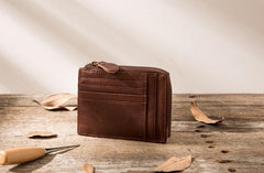 Leather Mens Slim Card Holder Front Pocket Wallets Card Wallets for Men - imessengerbags