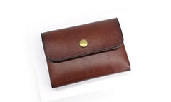Leather Mens Front Pocket Wallet Small Wallet Card Wallet Change Wallets for Men - imessengerbags