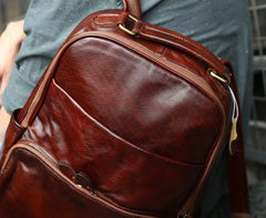 Vintage Leather Mens Backpack Travel Backpack School Backpacks for men