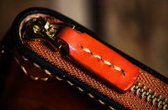 Handmade Leather Tibetan Mens billfold Wallet Cool Chain Wallet Biker Wallet for Men - imessengerbags
