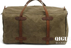 Mens Waxed Canvas Overnight Bag Canvas Weekender Bag Canvas Travel Bag for Men