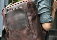 Vintage Leather Mens Backpacks Travel Backpack Laptop Backpack for men - imessengerbags