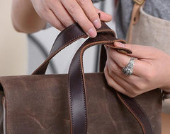 Cool Canvas Gray Mens Handbag Canvas Backpack Canvas Travel Bag for Men
