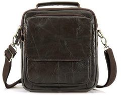 Cool Leather Mens Small Side Bag Messenger Bag Shoulder Bags for Men - imessengerbags