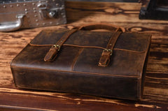 Genuine Leather Mens Cool Messenger Bag Briefcase Work Bag Business Bag for men - imessengerbags