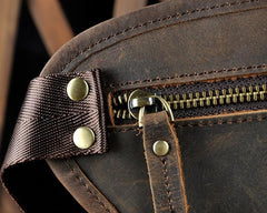 Biker Mens Leather Drop Leg Bag Waist Bag Side Bag Belt Pouch Pack for Men - imessengerbags