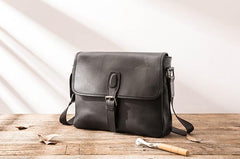 Cool Leather Mens Small Messenger Bags Shoulder Bags for Men