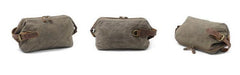 Cool Canvas Leather Mens Zipper Wristlet Bag Vintage Clutch Zipper Bag for Men