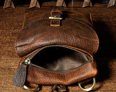 Cool Mens Leather Side Bag Belt Pouch Holster Belt Case Pack Waist Pouch for Men