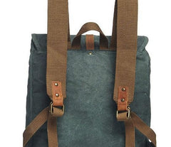 Cool Waxed Canvas Mens School Backpack Canvas Travel Backpack Canvas Backpack for Men