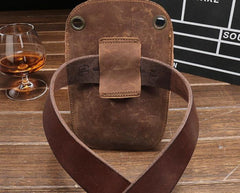 Cool Leather Mens Hairstylist Tool case barber pouch scissors case Belt Pouch