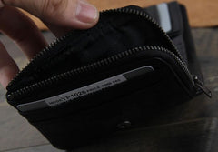 Genuine Leather Mens Cool billfold Punk Rock Leather Wallet Men Small Wallets Trifold for Men - imessengerbags