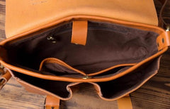 Handmade Leather Mens Cool Shoulder Bag Messenger Bag Chest Bag Bike Bag Cycling Bag for men - imessengerbags