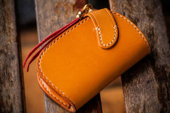 Handmade Leather Biker Mens Cool Car Key Wallet Coin Wallet Pouch Car KeyChain for Men - imessengerbags