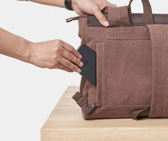 Cool Mens Canvas Backpack Canvas Travel Bag Canvas School Bag for Men - imessengerbags