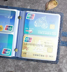 Handmade Leather Floral Mens Cool Short Wallet Card Holder Small Card Slim Wallets for Men