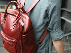 Cool Leather Mens Backpacks Travel Backpack Laptop Backpacks for men