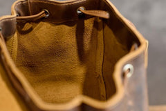 Handmade Leather Mens Cool Backpack Sling Bag Large Travel Bag Hiking Bag for men