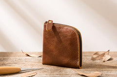 Cool Leather Mens Front Pocket Wallet Vintage Small Wallets for Men - imessengerbags