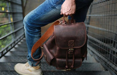 Cool Mens Leather Backpacks Travel Backpacks Laptop Backpacks for Men - imessengerbags