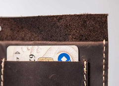 Vintage Leather Men Small Bifold Wallet Small Wallet for Men - imessengerbags