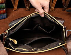 Cool Vintage Leather Mens Small Side Bag Messenger Bag Shoulder Bag for Men