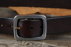 Genuine Leather Punk Rock Biker Trucker Mens Belt Men Black Coffee Belt for Men