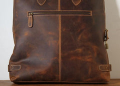 Handmade Leather Mens Cool Business Bag Briefcase Work Bag Laptop Bag for men - imessengerbags
