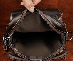 Mens Leather Side Bag Belt Pouch Holster Sling Bag Belt Case Waist Pouch for Men