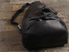Genuine Leather Mens Cool Chest Bag Sling Bag Crossbody Bag Travel Bag Hiking Bag for men