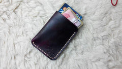 Mens Leather Slim Front Pocket Wallets Leather Cards Wallet for Men - imessengerbags