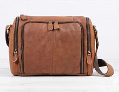 Cool Leather Brown Mens Messenger Bags Vintage Shoulder Bag  for Men - imessengerbags