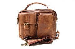 Cool Leather Mens Small Messengers Bag Shoulder Bags for Men
