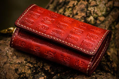 Handmade Leather Tooled Mens Cool Car Key Wallet Car Key Holder Car KeyChain for Men - imessengerbags