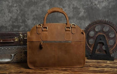 Handmade Leather Mens Cool Messenger Bag Briefcase Work Bag Business Bag for men