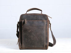 Cool Coffee Vintage Leather Mens Messenger Bags Shoulder Bag for Men