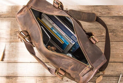 Cool Vintage Leather Mens Weekender Bag Travel Bags Shoulder Bags for men - imessengerbags