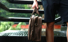 Vintage Leather Mens Large Travel Bags Handbags Shoulder Bags for men