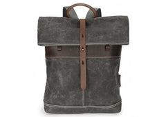 Waxed Canvas Mens Cool Backpacks Canvas Travel Backpack Canvas School Backpack for Men - imessengerbags